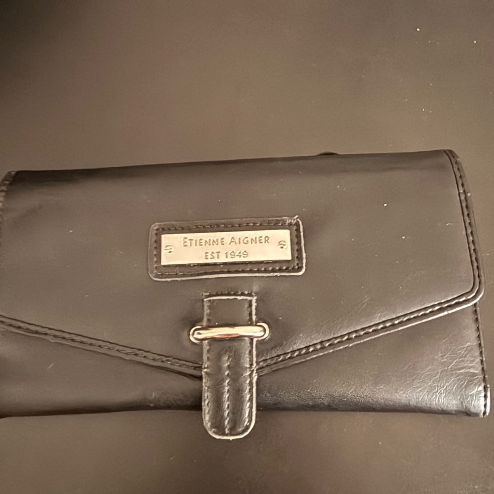Etienne Aigner Black Leather Wallet